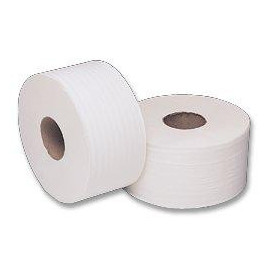 Mini Jumbo Toilet Roll 3 inch core (76 mm) (2 Ply) (12 Per Case) image 1