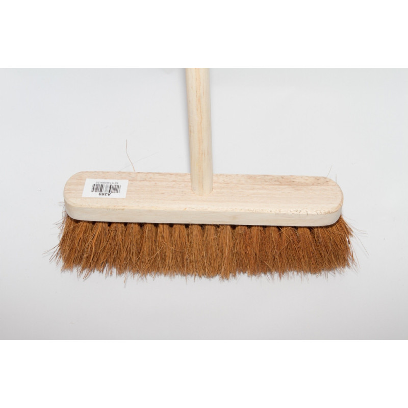 Soft Broom 12 inch complete with wooden broom handle image 1