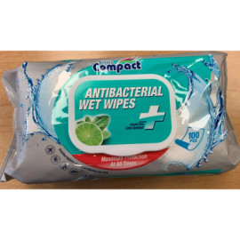 Antibacterial disinfectant wipes x 100 image 1