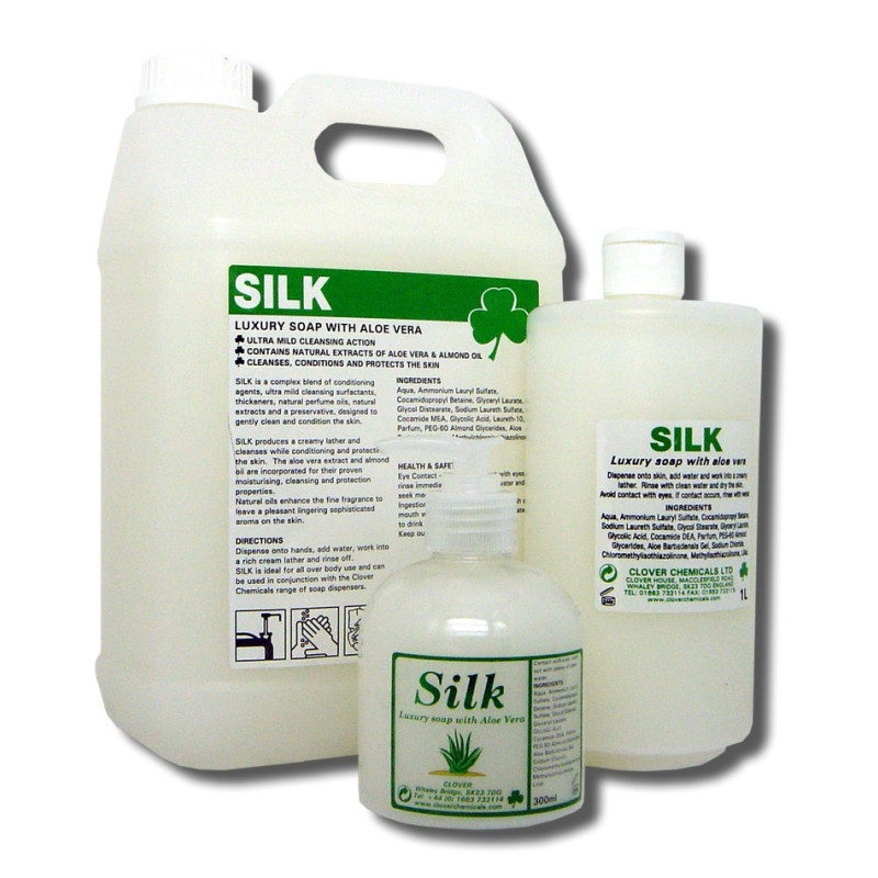Clover Silk Soap Cartridge (8 X 750ml Litre) Luxury Hand Soap image 1 Clover Silk Soap Cartridge (8 X 750ml Litre) Luxury Hand Soap image 1
