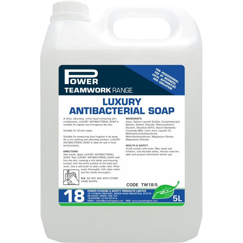 Teamwork 18 Luxury Antibacterial Soap – 5 Litre image 1 Teamwork 18 Luxury Antibacterial Soap – 5 Litre image 1