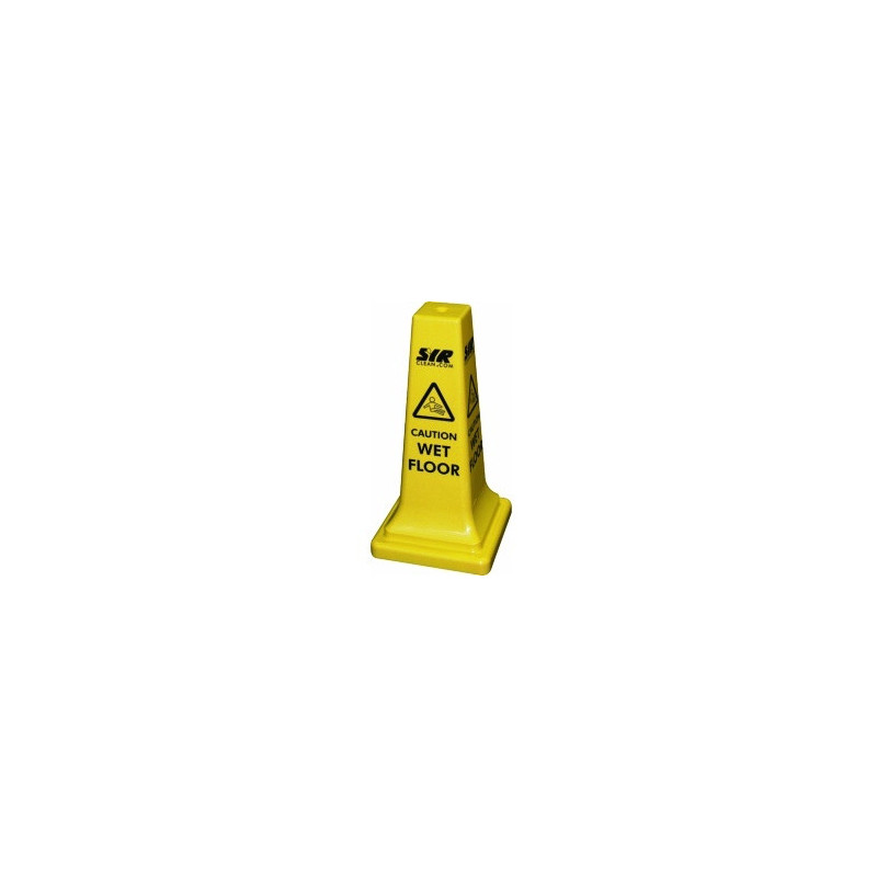 Floor Safety Cone Yellow 533mm (21 Inch) Message on all 4 Sides image 1 Floor Safety Cone Yellow 533mm (21 Inch) Message on all 4 Sides image 1